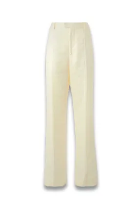 Embroidered Linen Straight-leg Pants